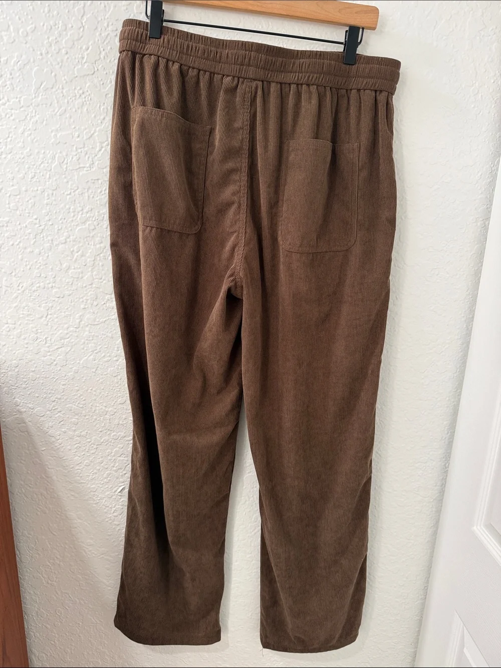 MANFINITY Brown Corduroy Drawstring Men’s Pants Size XL